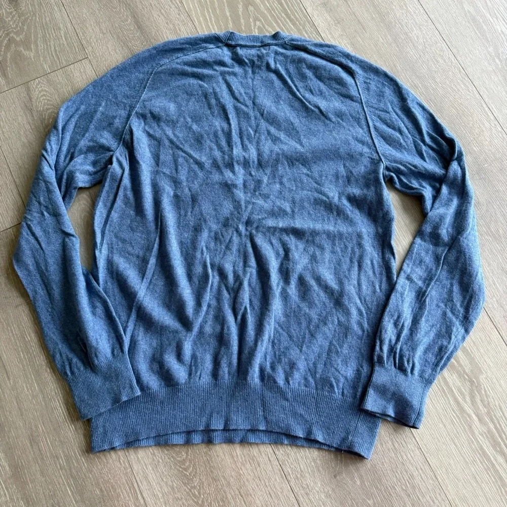 Banana Republic Mens Blue Italian Yarn Perfect Comfort Crew Neck Sweater‎ Size M
